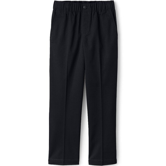 Lands' End Sch Uni Boys Elastic Waist Chino Pants, Black, NWT - Picture 2 of 3
